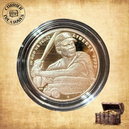 2022 S Negro Leagues Baseball Clad Half Dollar PROOF Coin with Box and COA