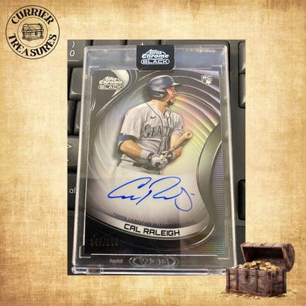 2022 Topps Chrome Black Rookie - Autographs Cal Raleigh #CBA-CR (AU, RC) /150