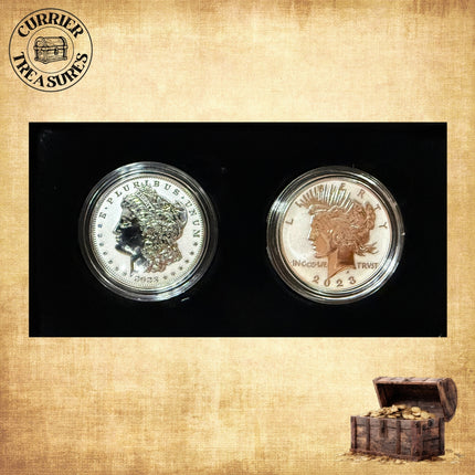 2023 REVERSE PROOF SILVER PEACE & MORGAN DOLLAR - US MINT