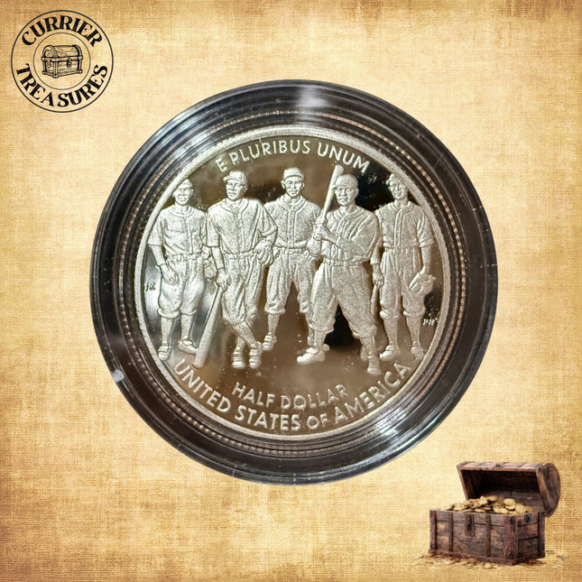 2022 S Negro Leagues Baseball Clad Half Dollar PROOF Coin with Box and COA