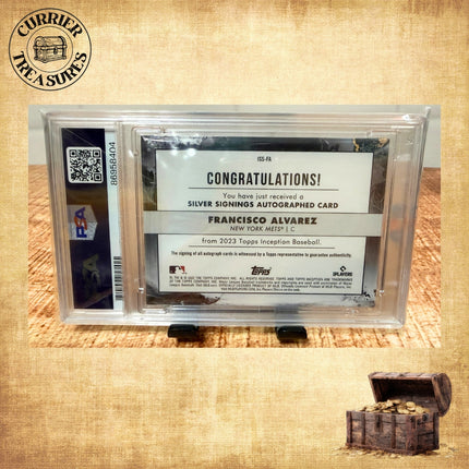 2023 Topps Inception Francisco Alvarez RC Silver Signings Inscription #LFGM 1/1 PSA 9
