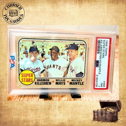 1968 Topps Super Stars Killebrew/Mays/Mantle PSA 7