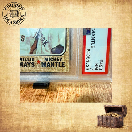 1968 Topps Super Stars Killebrew/Mays/Mantle PSA 7