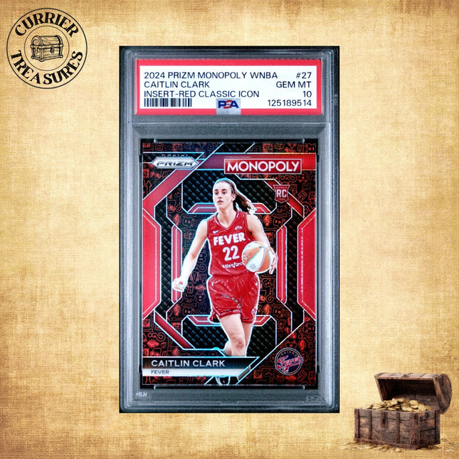 2024 Prizm Monopoly Caitlin Clark #27 Red Classic Icon Rookie Card PSA 10 GEM
