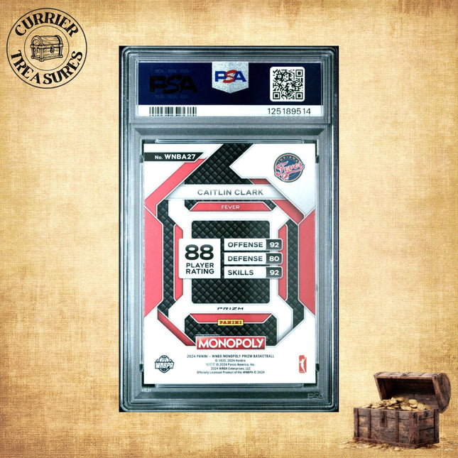 2024 Prizm Monopoly Caitlin Clark #27 Red Classic Icon Rookie Card PSA 10 GEM